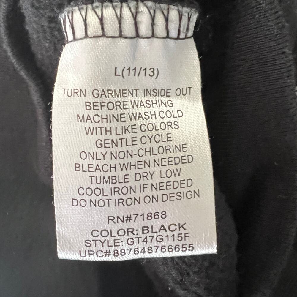 Disney Mickey Mouse Snowflake Christmas Sweatshirt Black Youth L 11-13 - Picture 7 of 8